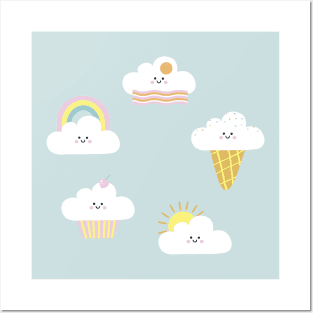 Happy Clouds Posters and Art